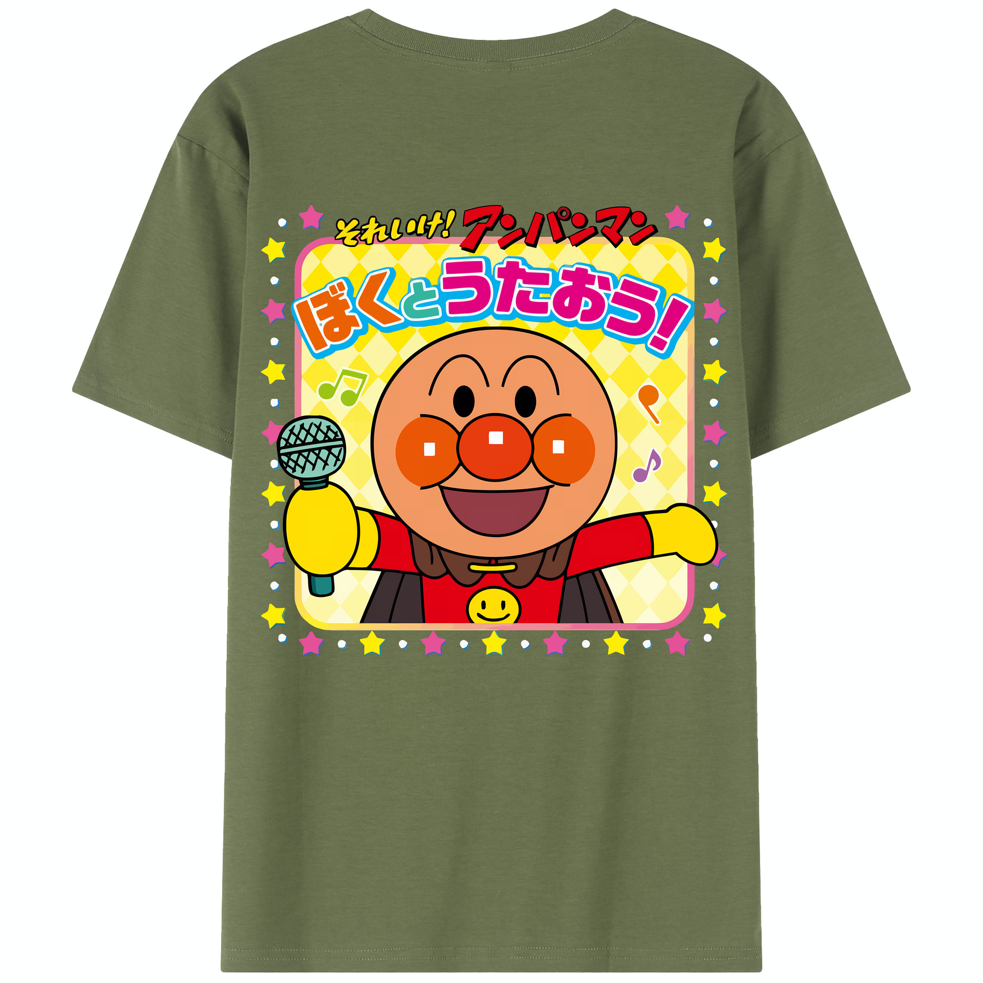 （画像用） アンパンマン Anpanman 綿100％半袖Tシャツ（背面プリント）